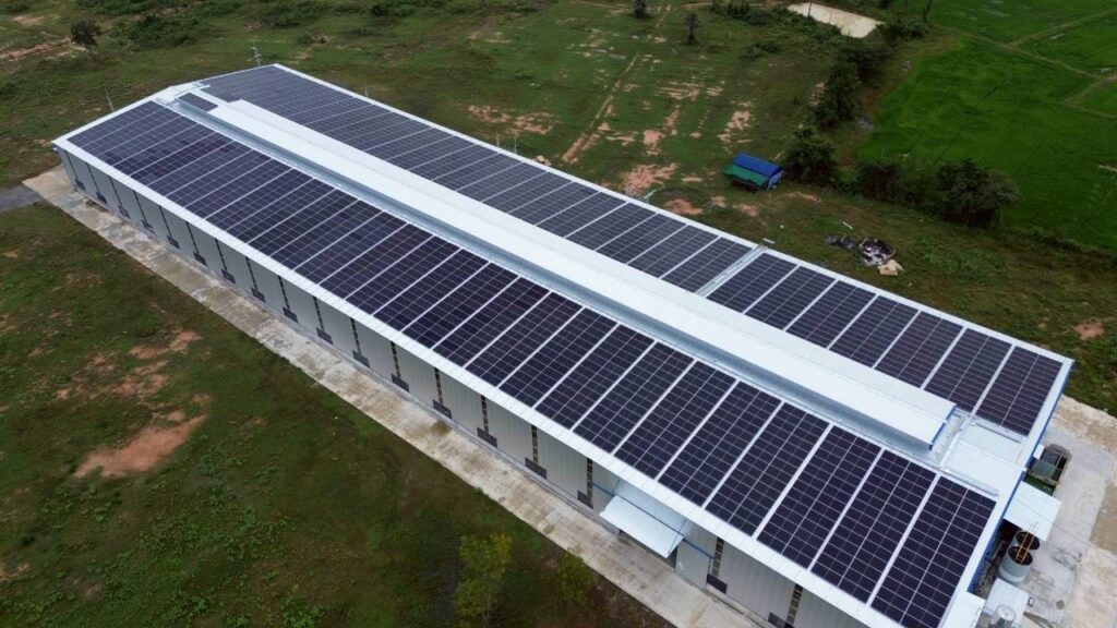 แผงโซลาร์เซลล์ Solar Rooftop บนหลังคาโรงงาน สมุทรปราการ