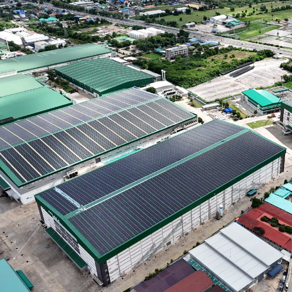โครงการติดตั้งโซลาร์รูฟท็อปบนอาคารโรงงาน พร้อมโครงสร้างยึด Solar Mounting System
