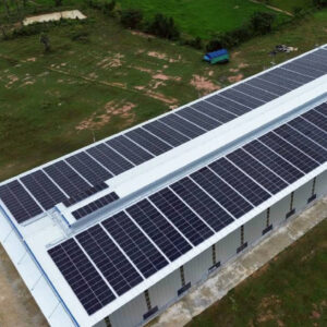 โครงการ Solar Rooftop โรงงาน สมุทรปราการ ติดตั้งแผงโซลาร์เซลล์บนหลังคาเมทัลชีท